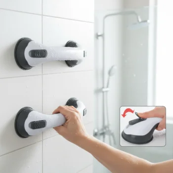 Opěrná madla s přísavkami do koupelny a WC – sada 2 ks