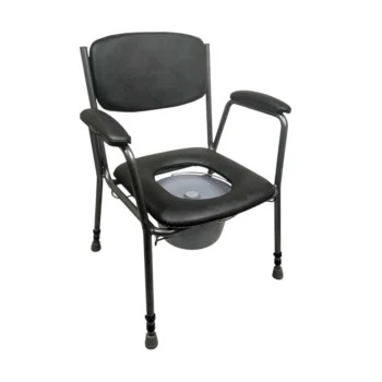 Čalouněná toaletní stolička s výškovým nastavením a odnímatelným kyblíkem s vyšší nosností RF-840