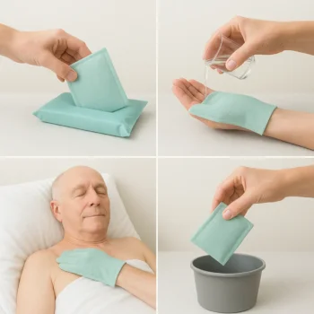 Hygienická umývací houbu na tělo s aloe a heřmánkem Cleanet Plus – 10 ks