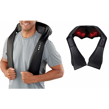 Masážní přístroj na krk, šíji a záda Black Shiatsu s vyhříváním