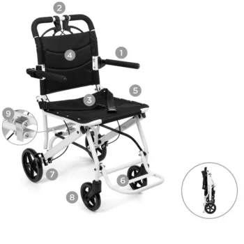 Skládací transportní invalidní vozík TIM – 136 kg
