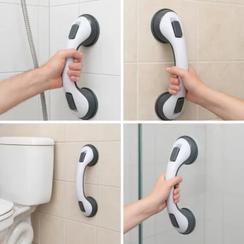 Madlo s přísavkami do koupelny a WC – přenosné, bez nutnosti vrtání