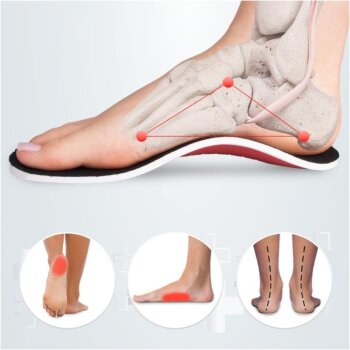 Ortopedické vložky do bot pro ploché nohy Flat Feet, velikost EU (40-45)