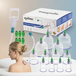 Čínské vakuové banky s magnety a pumpou – 12 ks