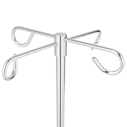 Infuzní stojan na kolečkách - výškově nastavitelný, 4 háčky - Náhled