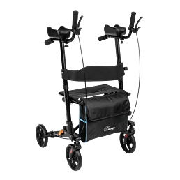 Hliníkové čtyřkolové chodítko LEXI s loketními opěrkami a brzdami