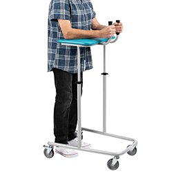 Výškou nastavitelné pojízdné chodítko s podpůrnou oporou typu ambona - 180 kg