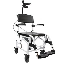 Toaletní WC křeslo polohovatelné na kolečkách s opěrkou TILT - šířka 45 / 50 cm