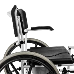 Toaletní sprchovací vozík COMPLEX-TIM s hliníkovým rámem a velkými koly - Náhled