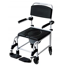 Sprchový a WC vozík s měkkým sedadlem – pro seniory a pacienty